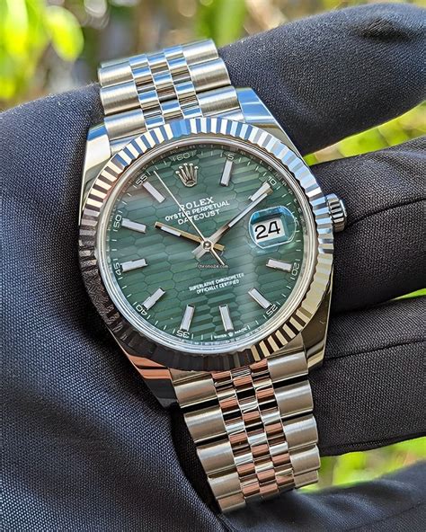 rolex 41mm mens|rolex datejust 41 green motif.